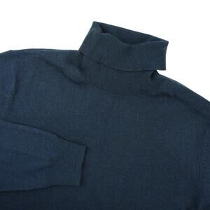 Jos A Bank Turtleneck Sweater Traveler Mens XL Navy Merino Wool Performance Flaw